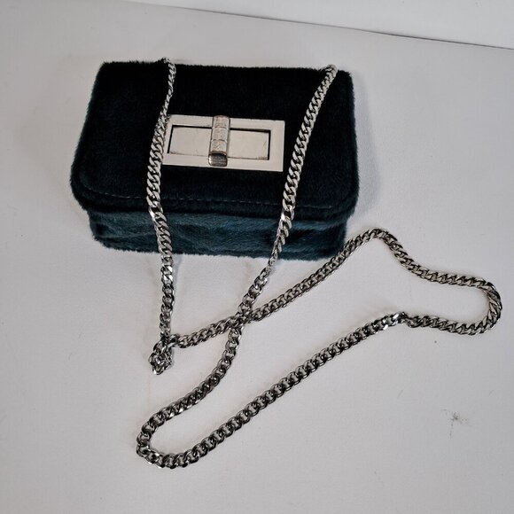 Free People Prospect Vegan Green Crossbody Bag Chain Strap - Picture 15 of 16